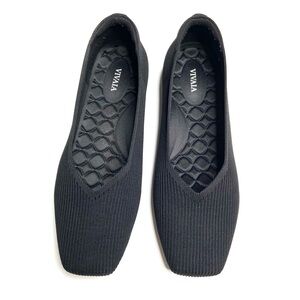 Vivaia | Shoes | Vivaia Black Margot Walker Square Toe V Cut Slip